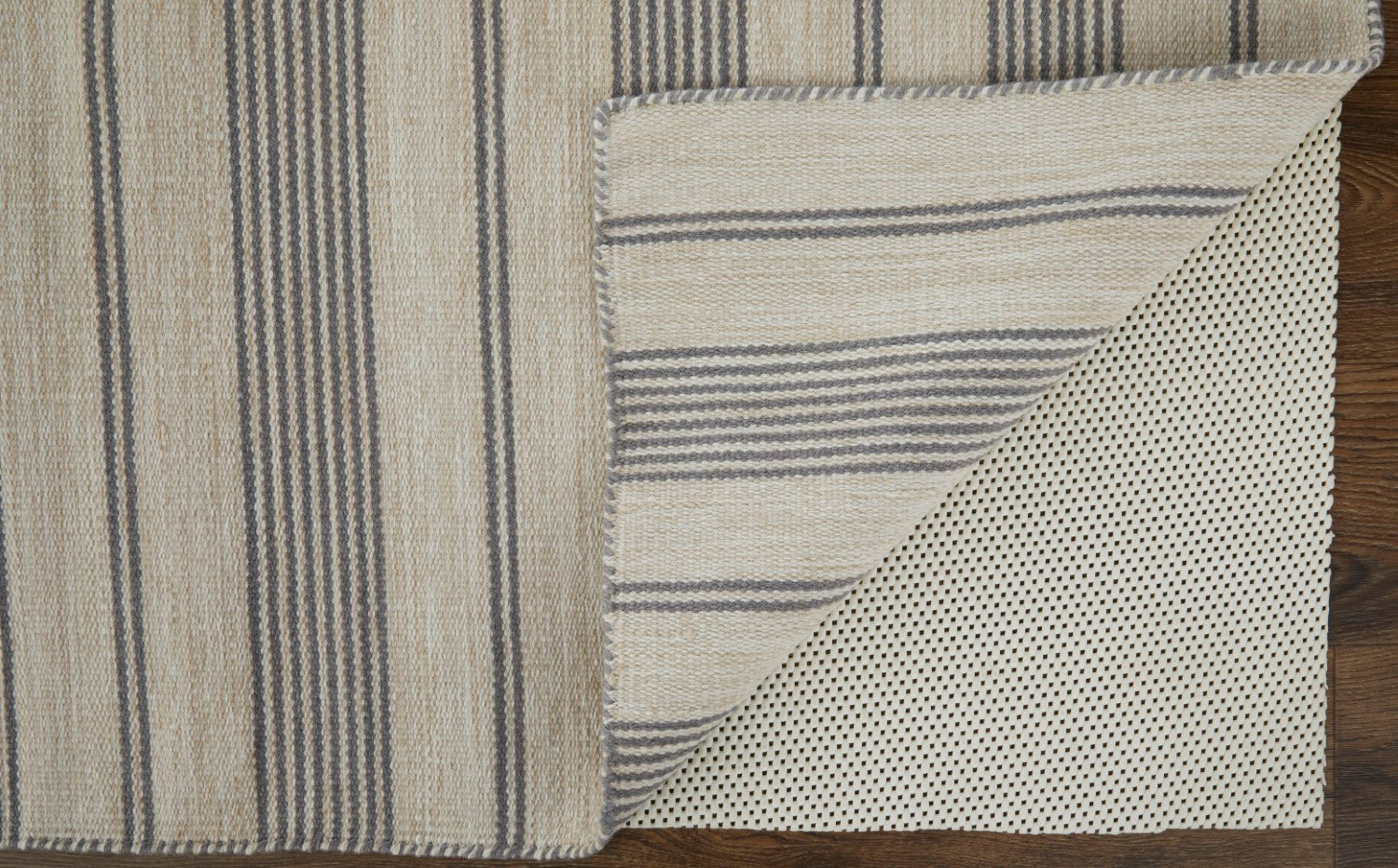 Granberg Hand Woven Stripes Gray / Ivory Rug