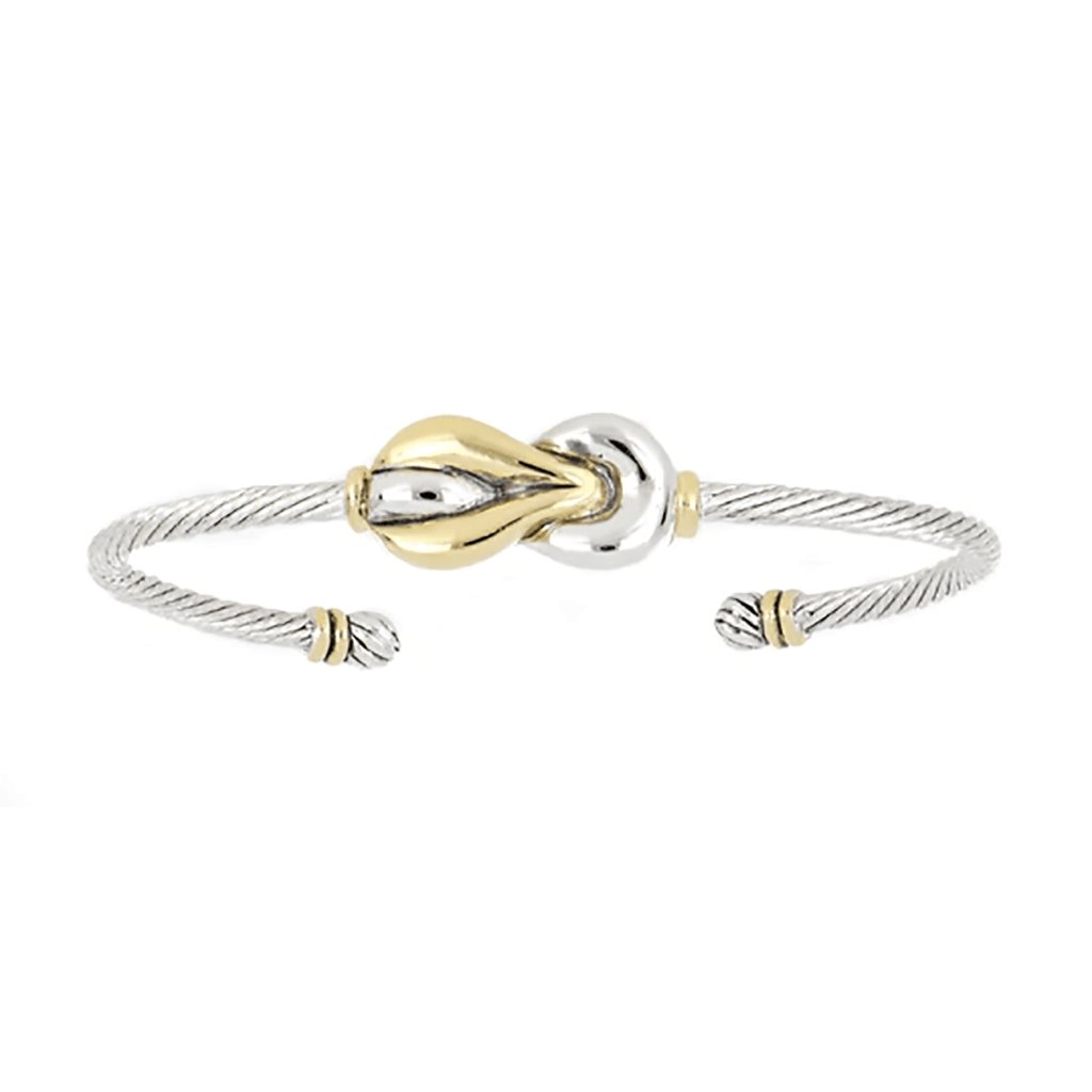 John Medeiros  Celebration Petite Pavé Interlocking Infinity Symbol Wire Cuff Bracelet