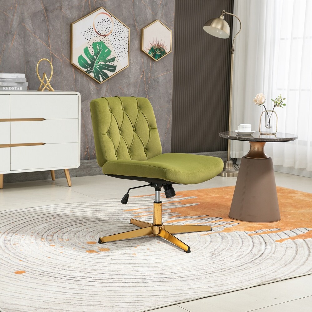 Modern Velvet Adjustable Height Home Office Swivel Desk Chair