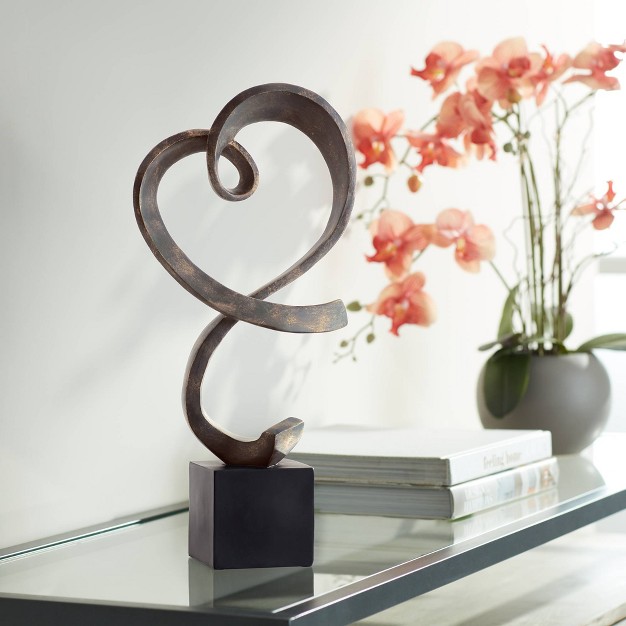 High Brushed Nickel Modern Sculpture