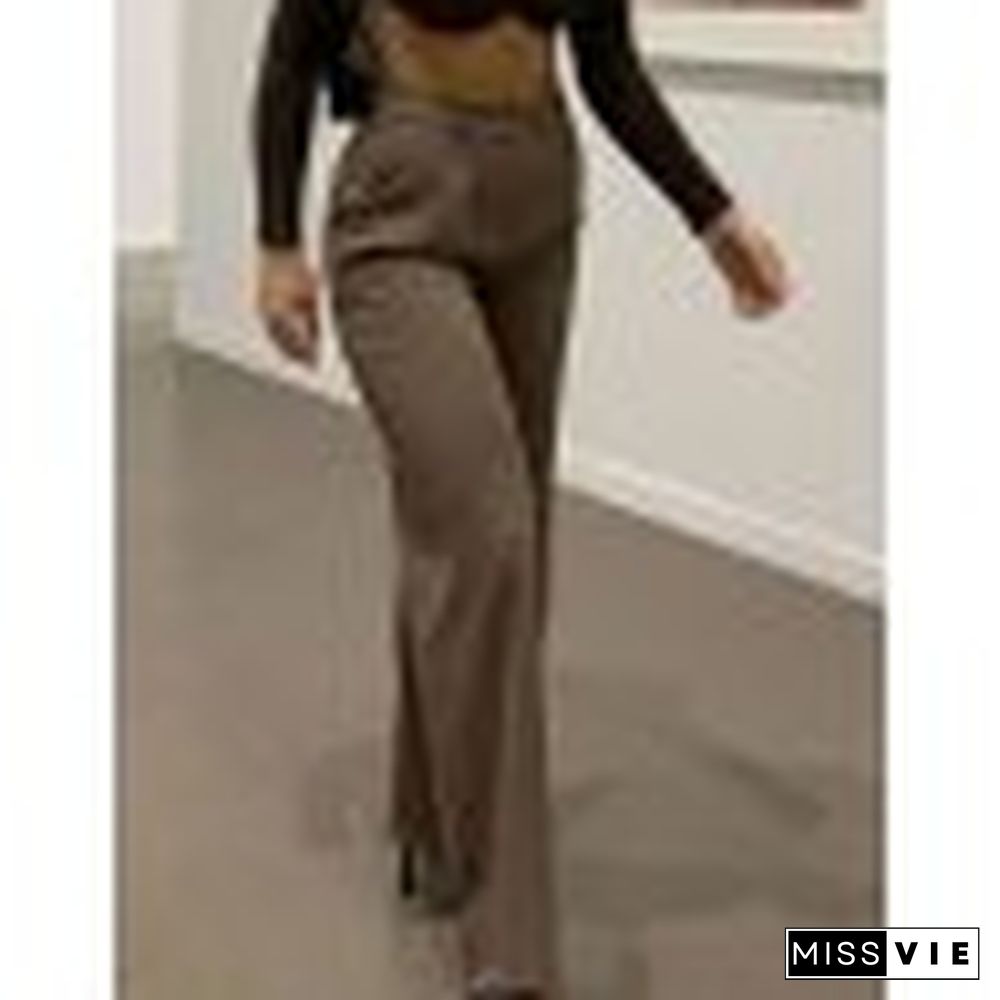 Straight Leg High Waist Tailored Pants