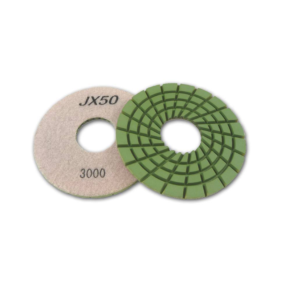 JX Shine50 Rigid 5 in. Diamond Polishing Pads for GraniteConcrete (Set of 7 1 Each Grit) 5PDRset