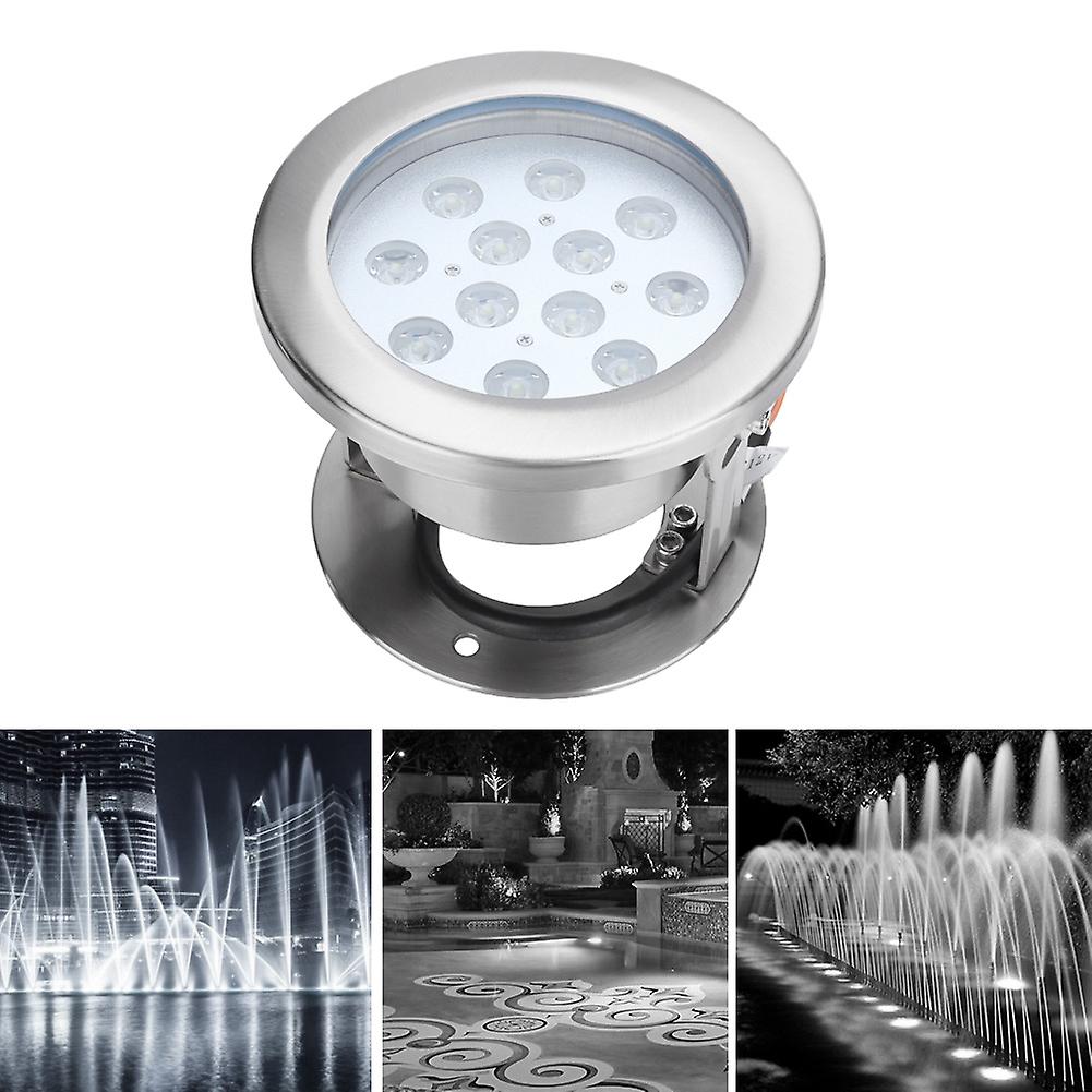 12W RGB Underwater LED Light Waterproof Fountain Lamp for Outdoor Swimming Pool (White Light)