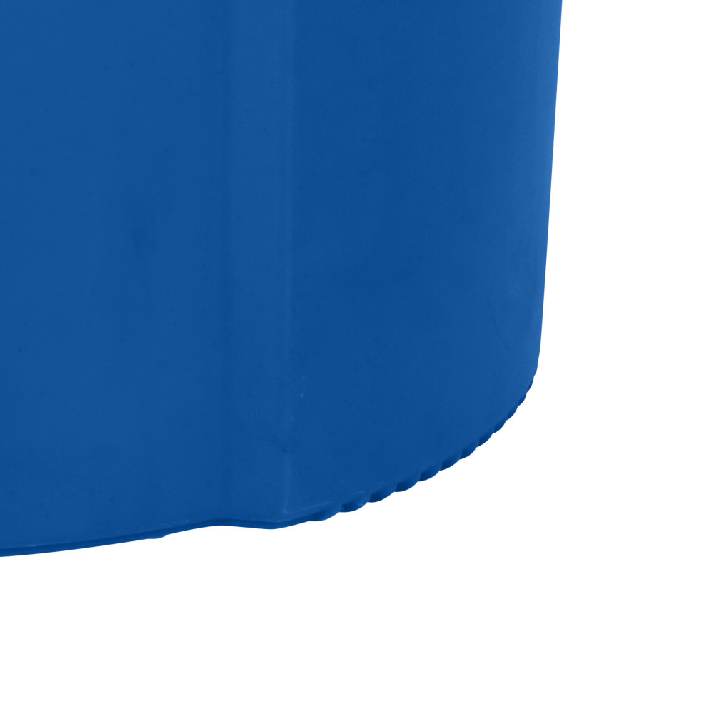 Toter 55 Gallon Round Trash Can with Lift Handle Blue