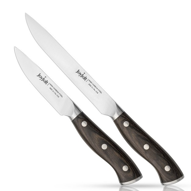 Joyjolt 2pc Kitchen Knife Set 5 5 Utility Knife And 3 5 Paring Knife High Carbon X50 German Steel Tomato Knife