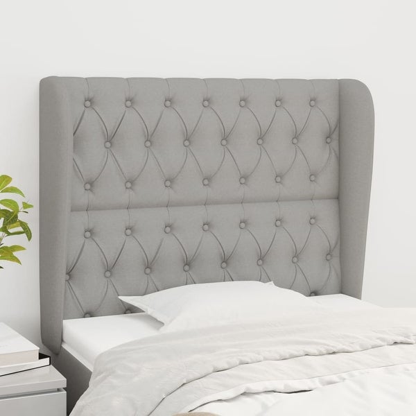 vidaXL Headboard with Ears Light Gray 40.6