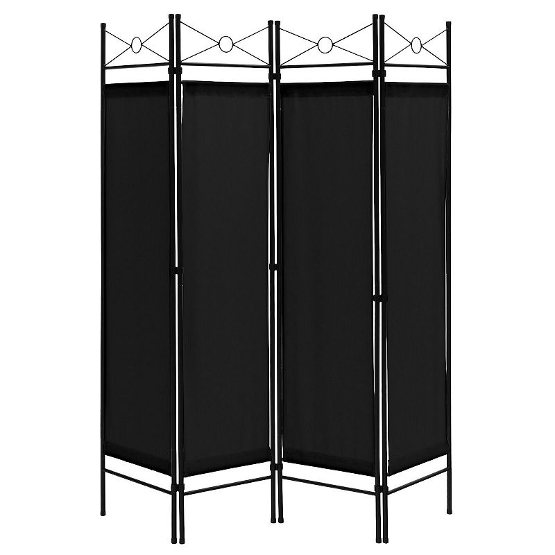 6 Feet 4-Panel Folding Freestanding Room Divider