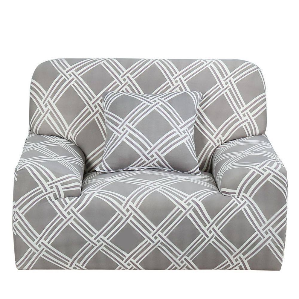 Stretch Chair Sofa Covers Couch Cover Slipcover with Cross Stripes Simple Style