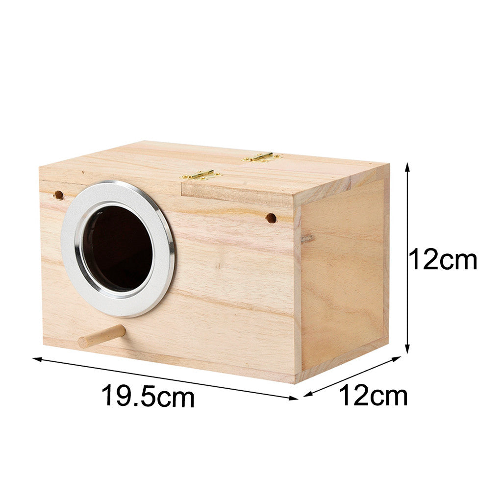 Pompotops Parakeet Ne st Box Bird House Wood Breeding Box for Lovebirds Parrotlets Mating