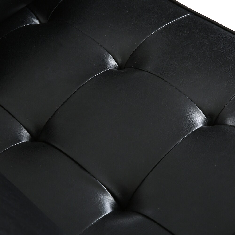 Malinta Contemporary Faux Leather Tufted Club Chair by Christopher Knight Home