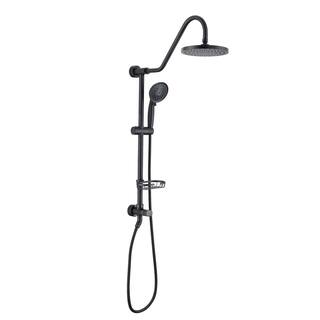 YASINU 5-Spray Patterns with 1.8 GPM 8 in. Wall Mount Dual Shower Heads in Oil Rubbed Bronze YNAE103ORB