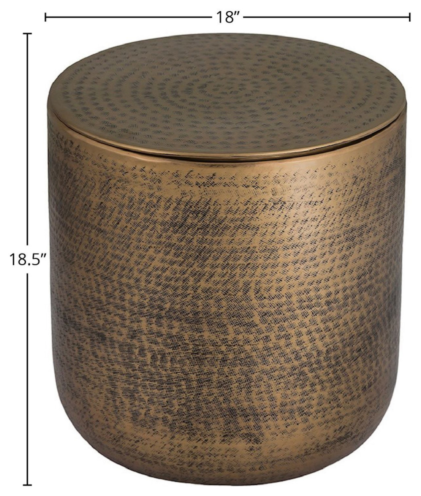 Regal Storage Side Table  Brass   Contemporary   Side Tables And End Tables   by LH Imports  Houzz