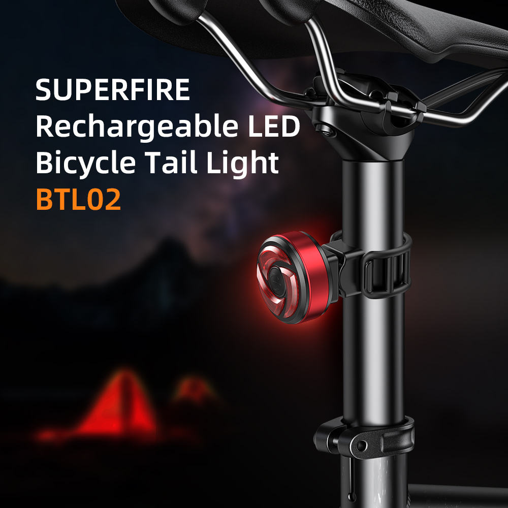 Super Bright Bicycle Sensor Cycling Safety Light Set Back USB Rechargeable Bike Rear Light Kit Bicycle Tail Light