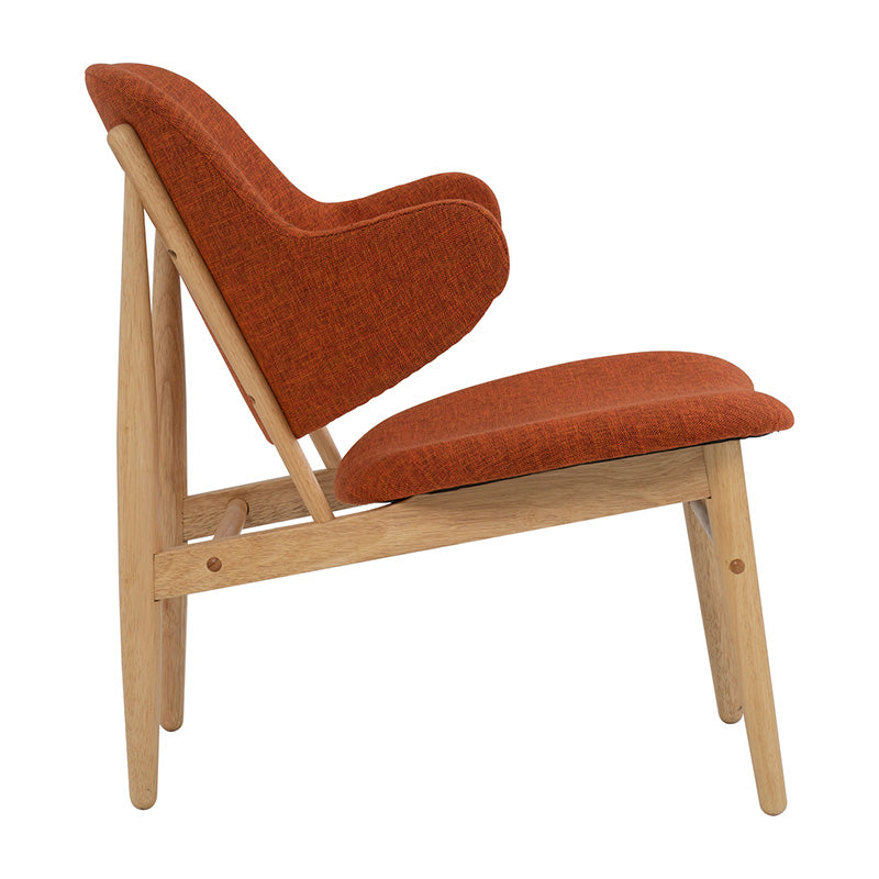 VERONIC Lounge Chair in Russet Fabric