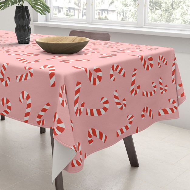 Lathe amp Quill Candy Canes Pink Tablecloth Society6