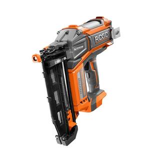 RIDGID 18V Brushless Cordless HYPERDRIVE 16-Gauge 2-12 in. Straight Finish Nailer(Tool Only) Belt Clip Bag Sample Nails R09892B