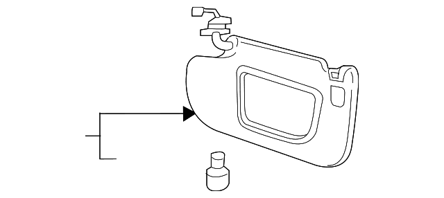 Genuine OE Ford Sun Visor - FT4Z-5804105-DC