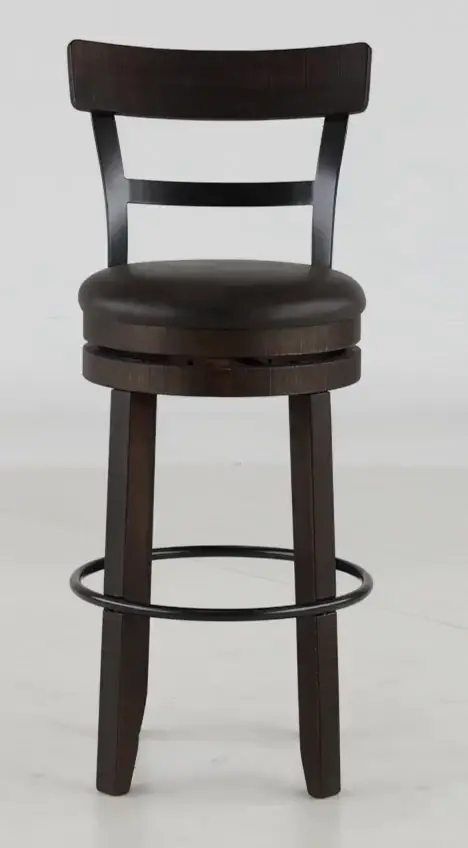 Barrel Tobacco Brown Swivel Bar Stool