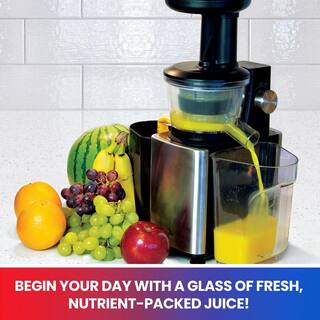 Total Chef Slow Juicer Cold Press Juicing Machine for High Quality Nutrient-Dense Juice TCSJ01