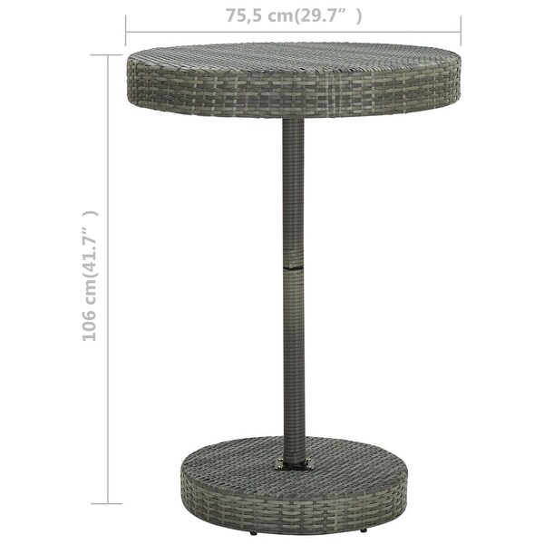 vidaXL Patio Table Gray 29.7