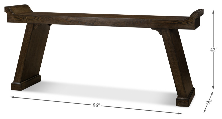 Suspension Console Table Extra Long Artisan Gray   Transitional   Console Tables   by Sideboards and Things  Houzz