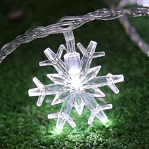 16ft / 40led Christmas Snowflake String Light Fairy Lights For Party， Wedding， Interior， Garden， Fes