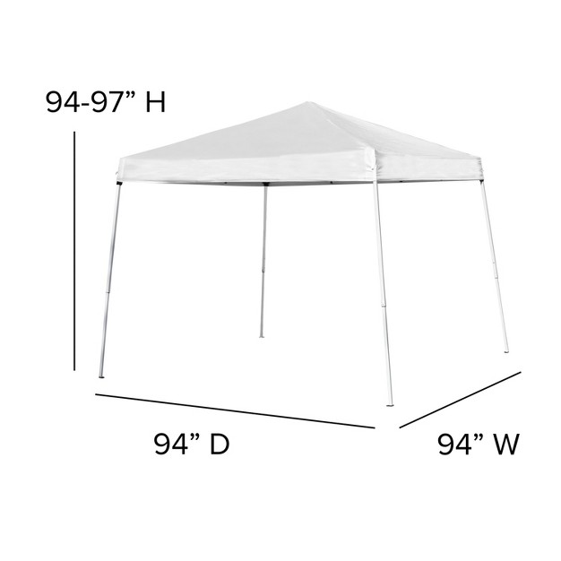 Emma And Oliver Portable Tailgate Camping Or Event Set With White Pop Up Event Canopy Tent With Carry Bag And Folding Table With Benches Set