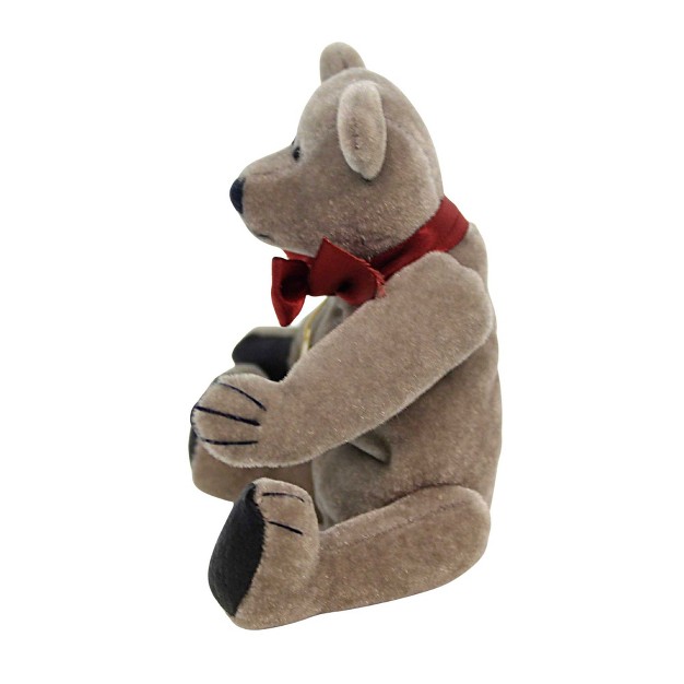 Enesco T fulton Wuzzie One Plush Bear 6 0 Inches Teddy Bear Jointed 59510006 Fabric Gray