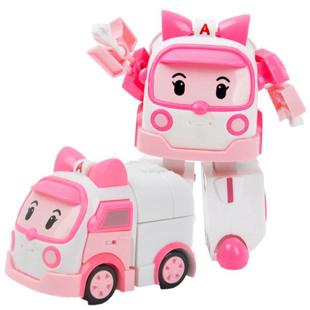 Cocobaby 4pcs/set Robocar Poli Toys， Transforming Toy Vehicle， Transforming Toy Figures， Super Robot， Toys Anime Action Figure Toys