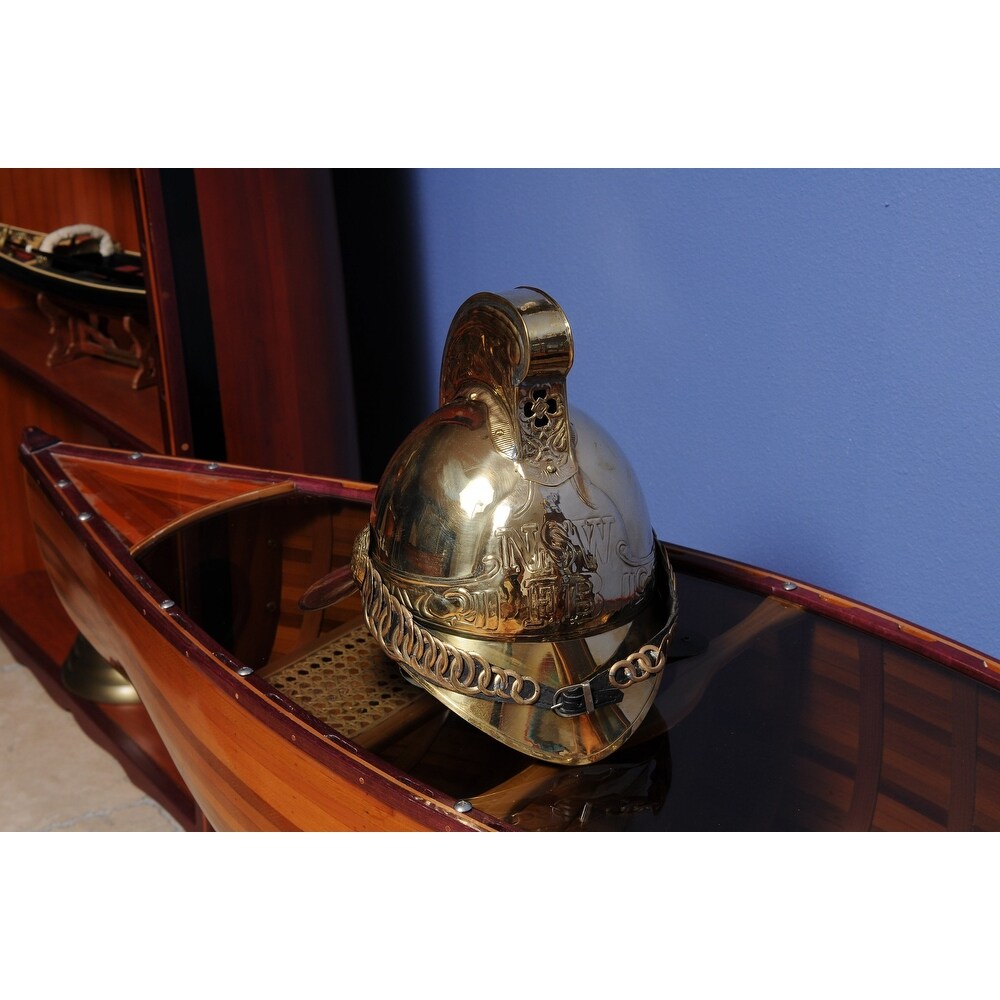 Vintage Victorian England Fireman Helmet   12x10x11\