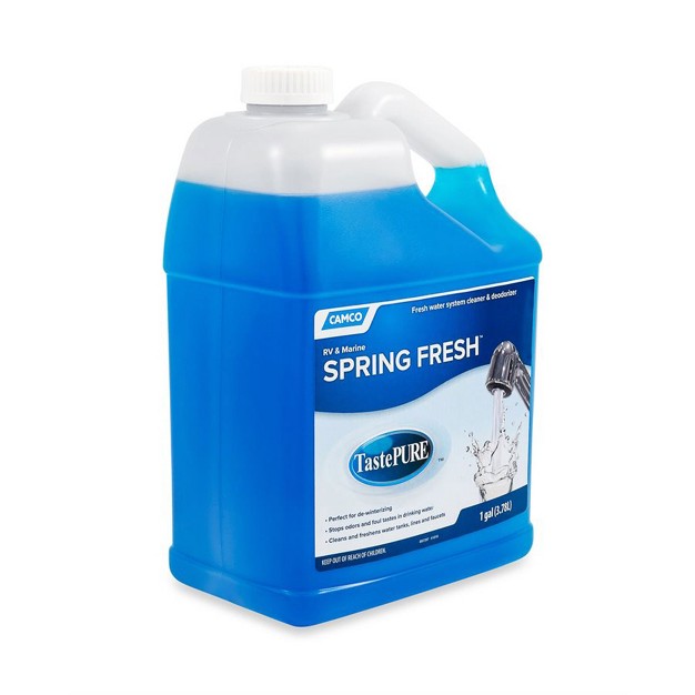 Camco 40207 Tastepure Spring Fresh 128 Ounce Versatile Water System Cleaner Deodorizer And Dewinterizing For Rvs And Marine Vessels