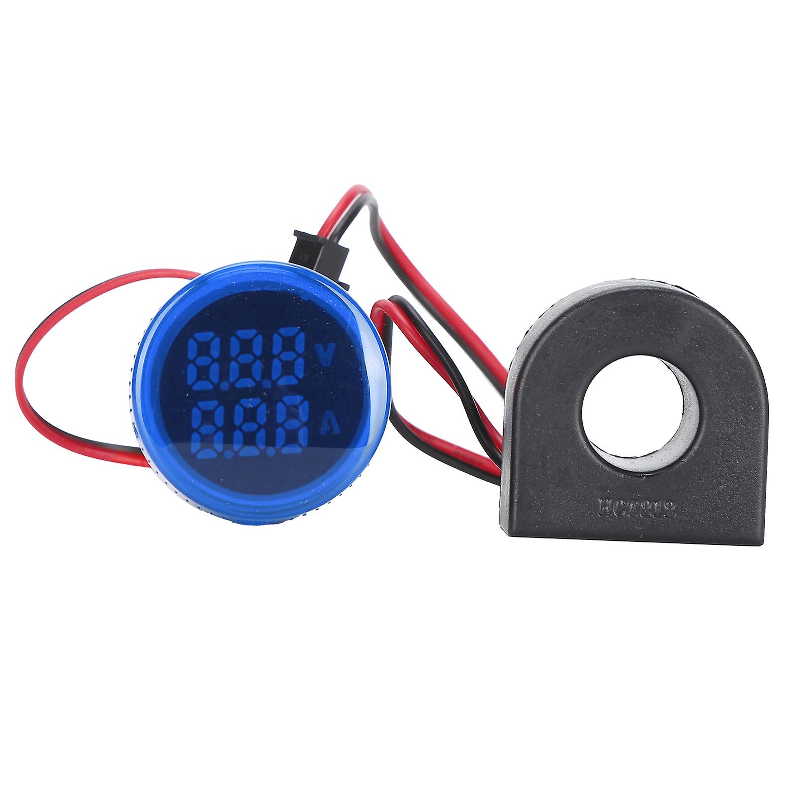 Current Signal Indicator Universal 2display Round Lamp Light 60~500v Ac Ad10122vamblue