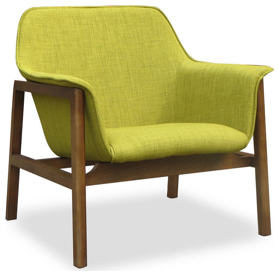 Manhattan Comfort Miller Linen Weave Accent Chair   Midcentury   Armchairs And Accent Chairs   by Manhattan Comfort  Houzz