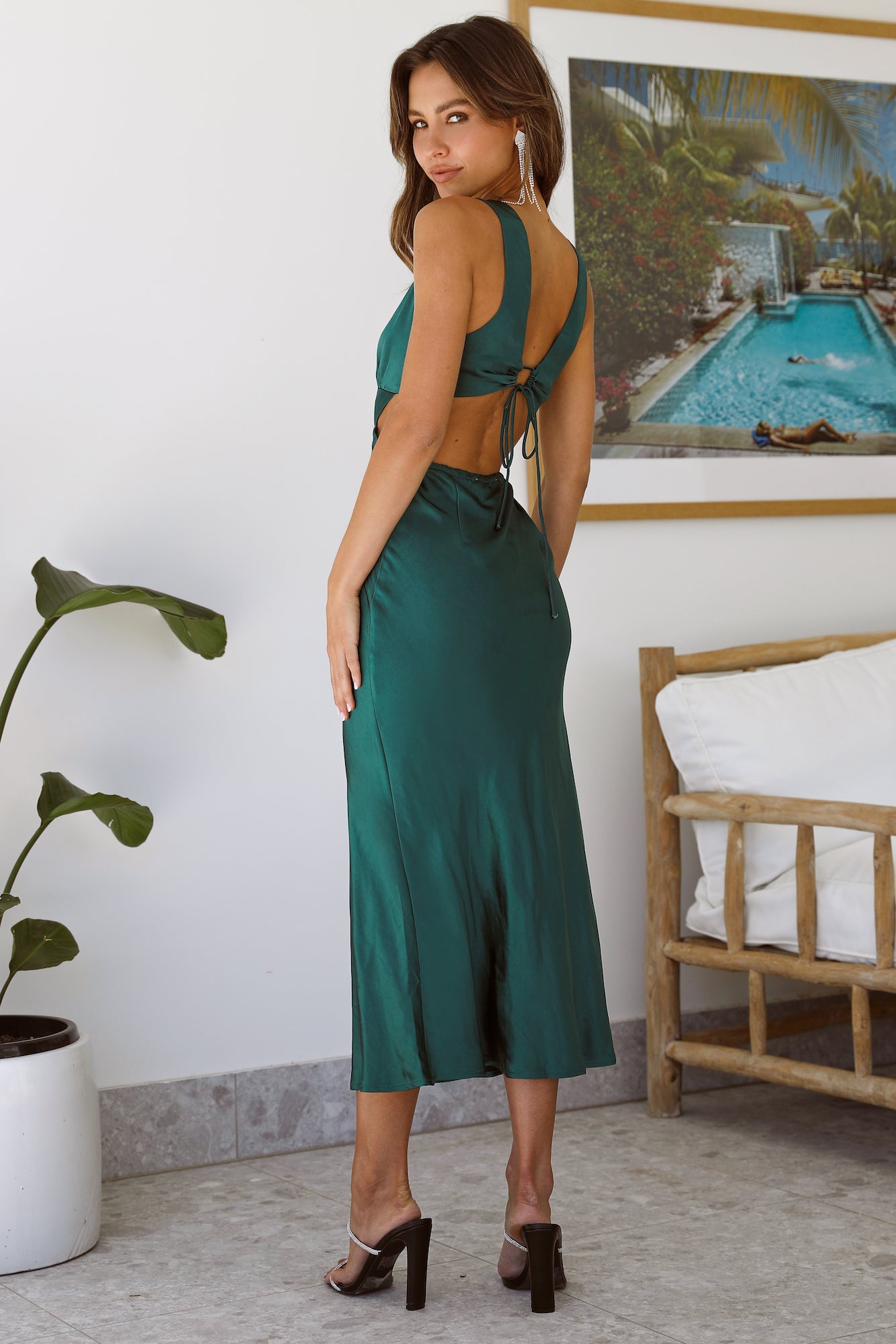 Always Glam Midi Dress Teal