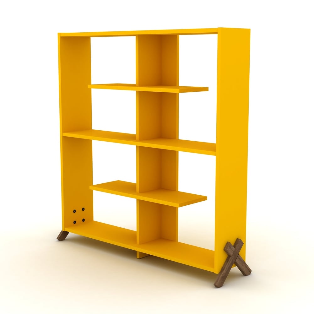 Hopa 45'' H x 44'' W 8 shelf Open Bookcase