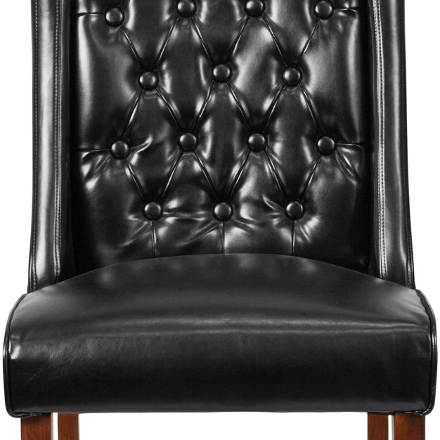 Emma And Oliver Tufted Parsons Chair With Side Panel Detail