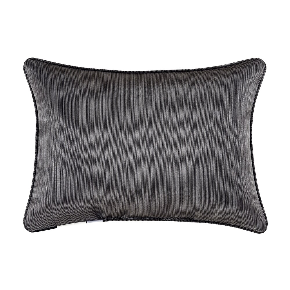 J. Queen New York Deco Charcoal Boudoir Decorative Throw Pillow