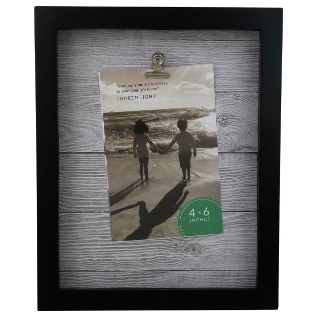 Classical Rectangular 4 quot X 6 quot Photo Picture Frame With Clip Black And White