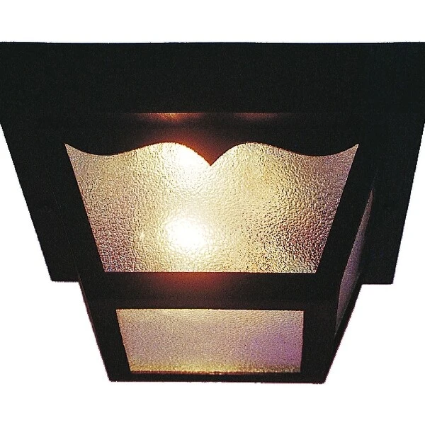 Volume Lighting 2-Light Black Outdoor Flush Mount