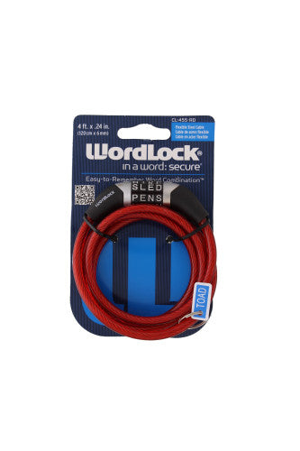 Cable Lock 4 Non Reset Red