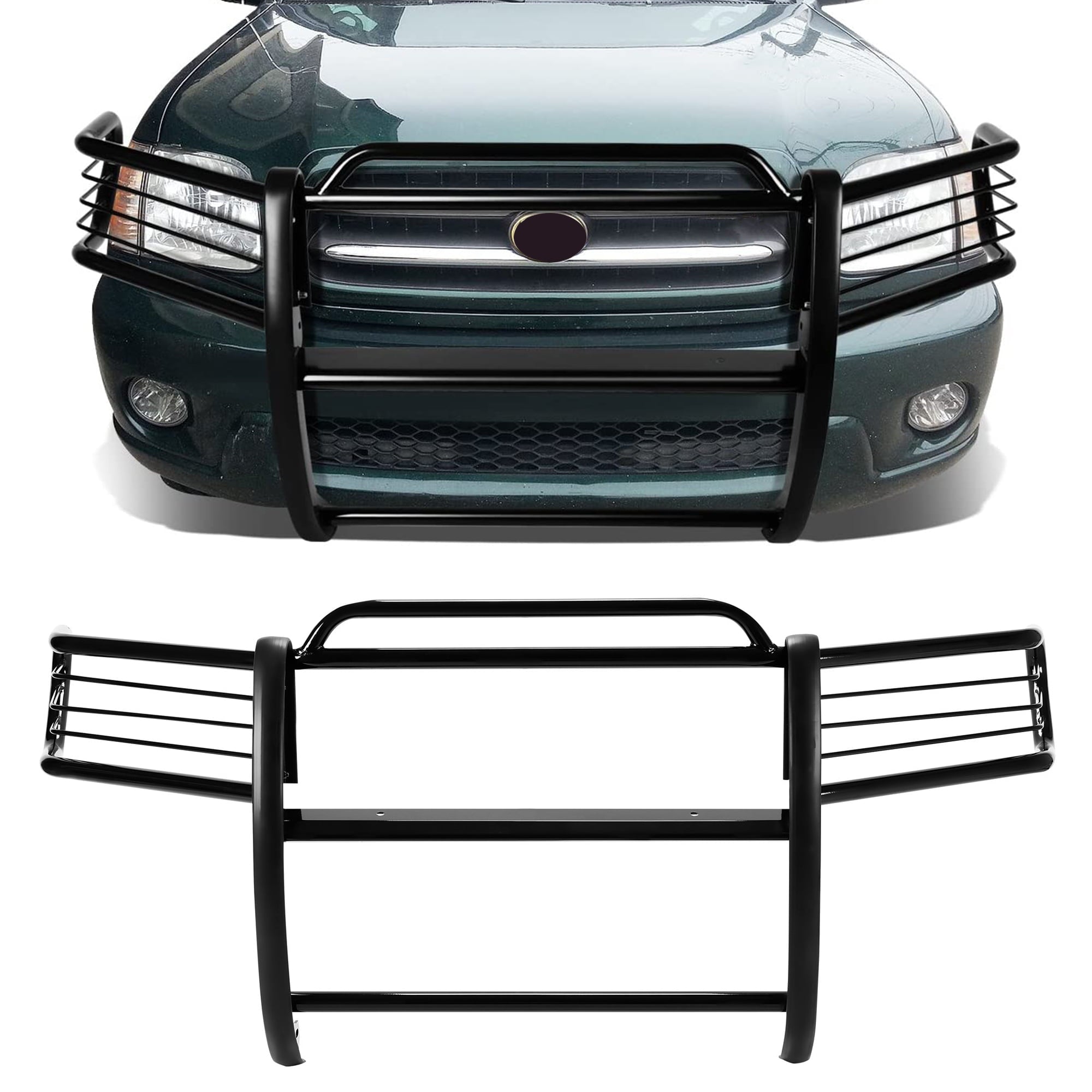 Kojem  Front Bumper Grille Brush Headlight  Guard Black Steel for 2000-06 Toyota Tundra 01 02 03 04 Sequoia