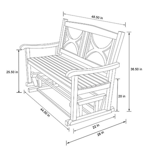 Torrey Loveseat Porch Glider Bench