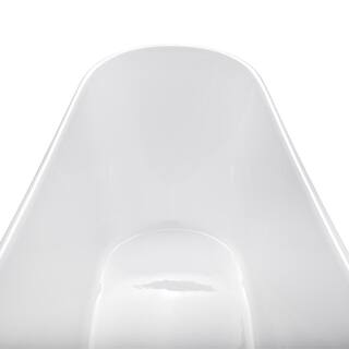 AKDY 59 in. Acrylic Single Slipper Flatbottom Non-Whirlpool Bathtub in Glossy Black BT0126