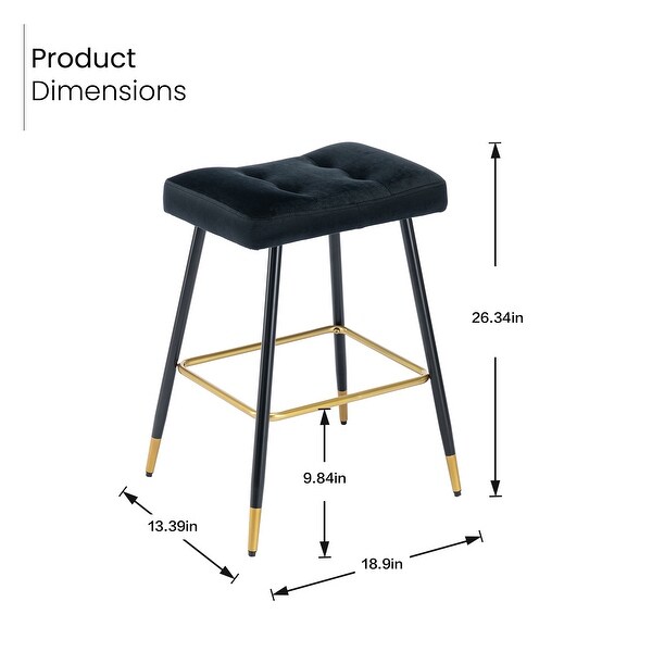 Iiana Vintage Counter and Bar Stool with Footrest - 18.90 x 13.39 x 26.34 inch