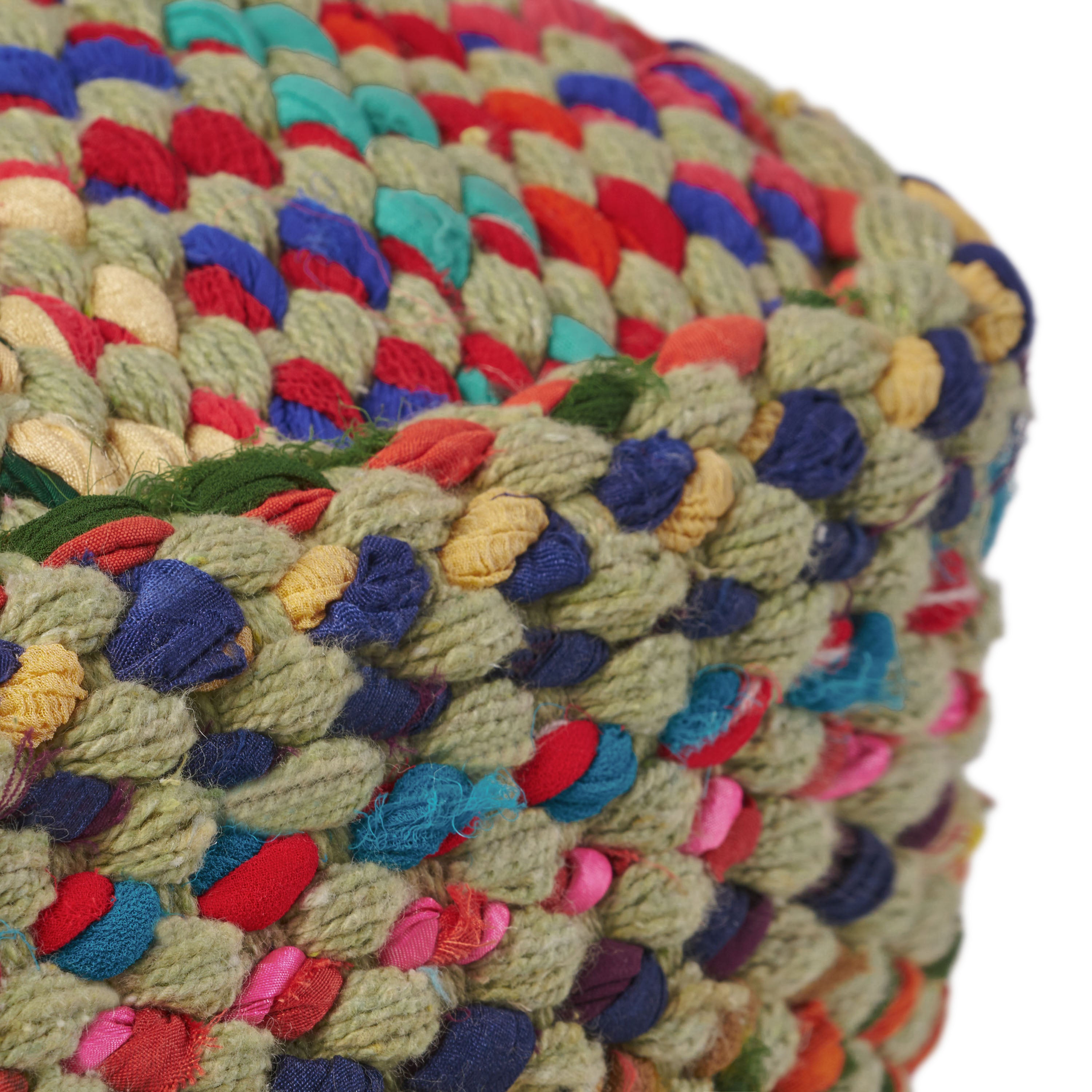 Naholo Handcrafted Boho Fabric Pouf