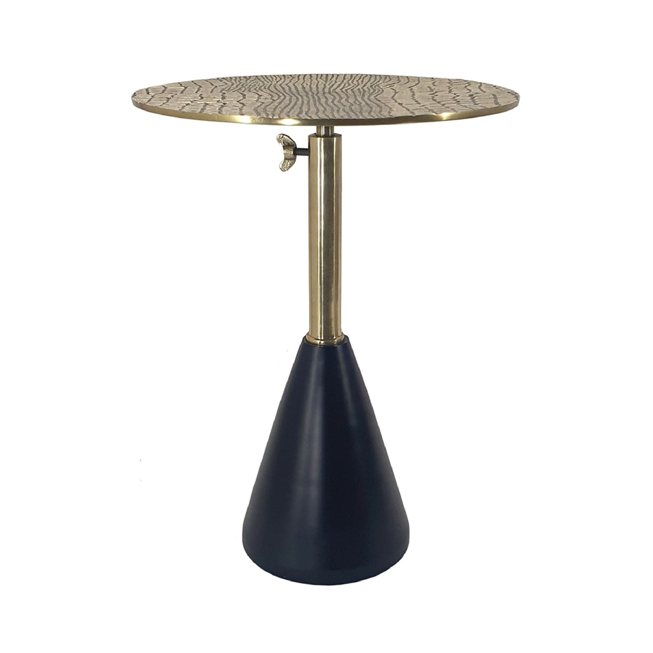 AandB Home Aluminum Accent Table - Gold/Black