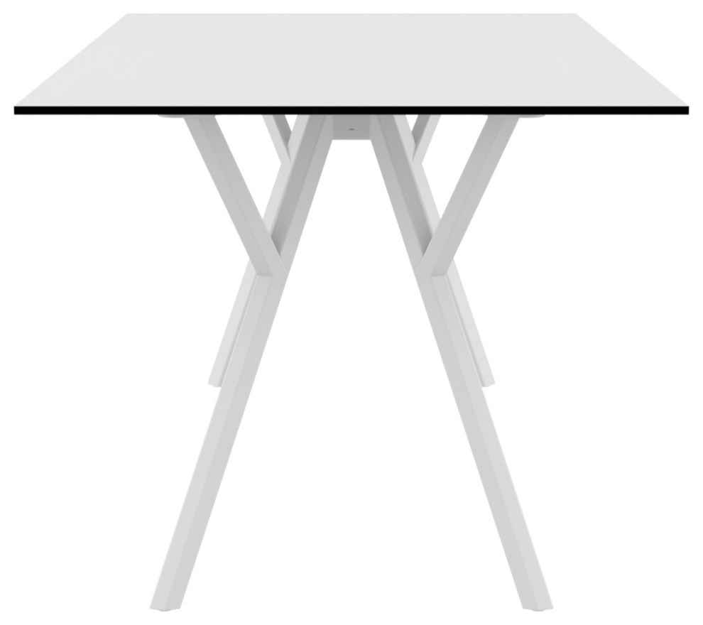 Max Rectangle Table 71 quotBlack   Contemporary   Outdoor Dining Tables   by Compamia  Houzz