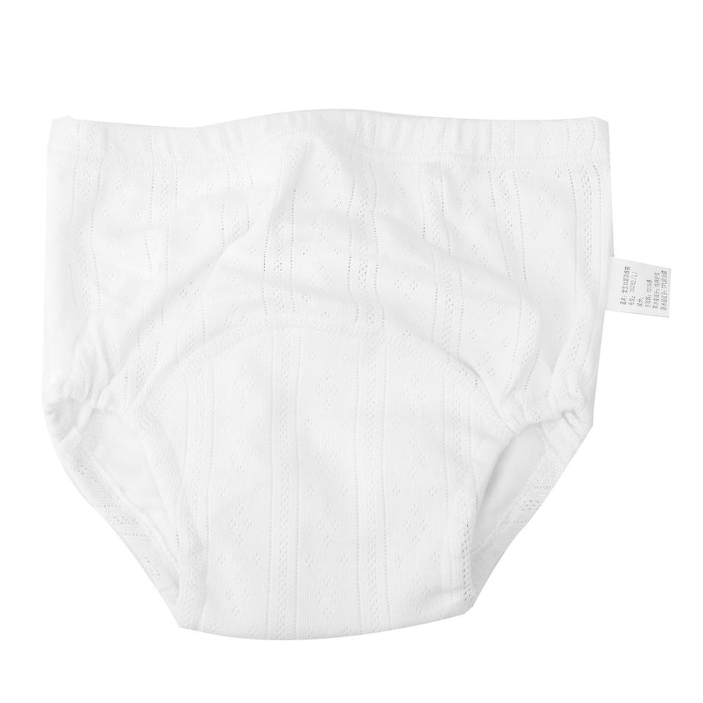 Toilet Training Underwear Washable Toddler Cotton Training Pants Anti-leakage Diaper Pantswhite M