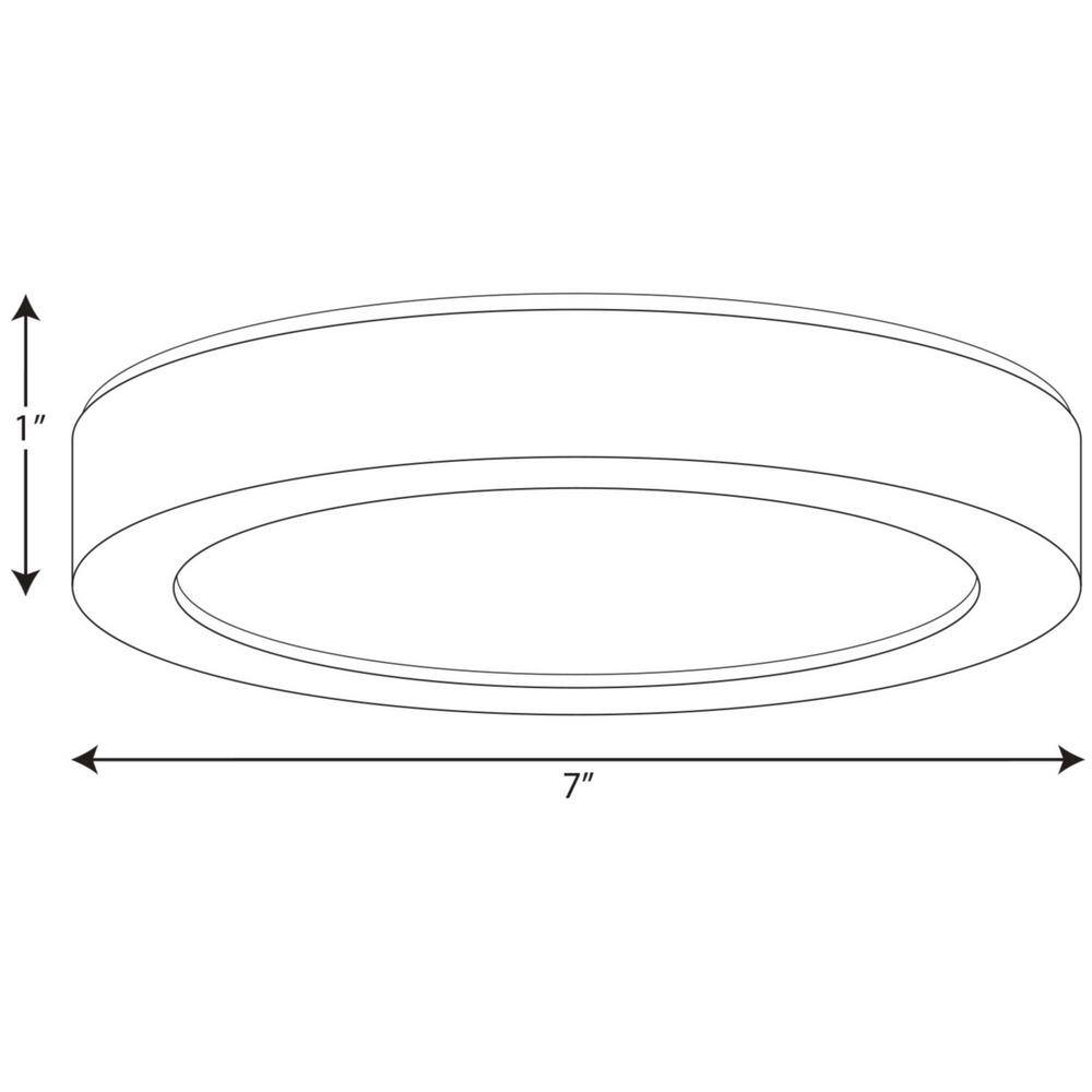 Progress Lighting Edge-Lit 7 in. LED Surface Mount P810015-030-30