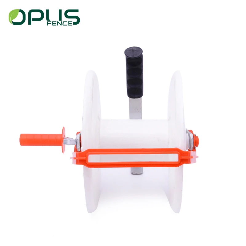 High strength electric fence reel winder for farms and pastures